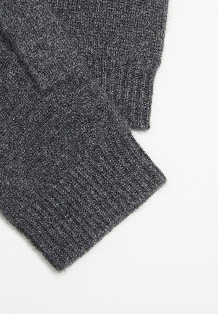 Gants unisex en cachemire 4 fils gris anthracite - UNI 4