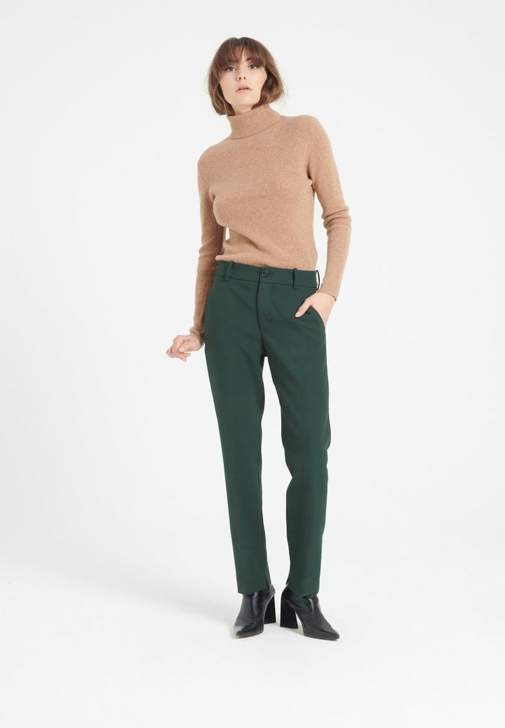 Pull col roulé femme en cachemire camel - LILLY 17