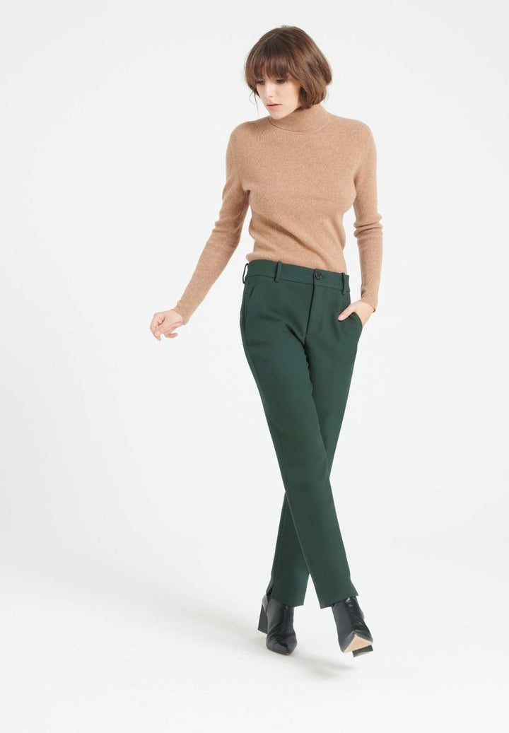 Pull col roulé femme en cachemire camel - LILLY 17